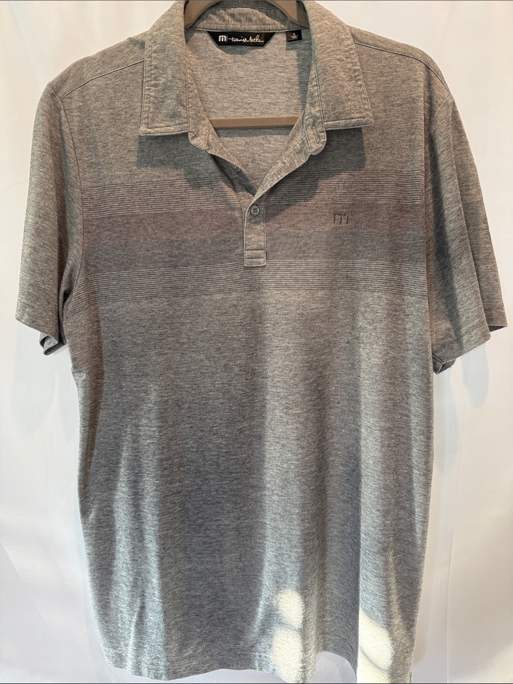 Travis Mathew Heather Gray Short-Sleeve Polo